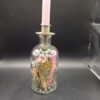 1 Kaarsenhouder met fleurige droogbloemen incl. kaars