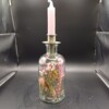 1 Kaarsenhouder met fleurige droogbloemen incl. kaars