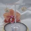 925 zilveren oorbellen met kristallen schelp - zacht geel