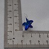 925 zilveren oorbellen met kristallen zeester - blauw