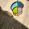A-symmetrische zonnevanger bright regenboog met kristal