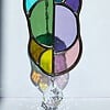 A-symmetrische zonnevanger regenboog met kristal