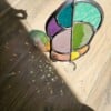 A-symmetrische zonnevanger regenboog met kristal