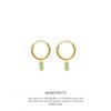 Amazonite Triquetra Mini Hoops Gold