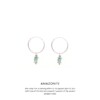 Amazonite Triquetra Mini Hoops Silver