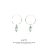 Apatite Triquetra Midi Hoops Silver