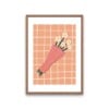 Boeket roze bloemen kunstprint - sfeervolle botanische illustratie | A4 poster 21x30 cm