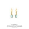 Chalcedony Baguette Hoops Gold