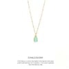 Chalcedony Baguette Necklace Gold
