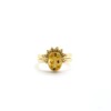 Citrine 6X8 Oval Triquetra Gold