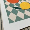Citrusfruit kunstprint – kleurrijke illustratie van citroen en sinaasappel | A4 poster 21x30 cm