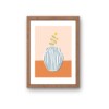 Delfts blauwe vaas kunstkaart – elegante bloemenillustratie | A6 print 10x15 cm