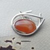 Flaming Carnelian, uniek ontwerp zilveren hanger