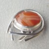 Flaming Carnelian, uniek ontwerp zilveren hanger
