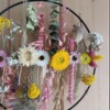 Flowerpowerring met fleurige droogbloemen