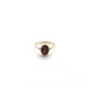 Garnet 6X8 Oval Triquetra Gold