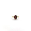 Garnet 6X8 Oval Triquetra Gold