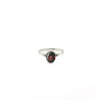 Garnet 6X8 Oval Triquetra Silver