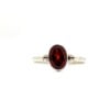 Garnet 6X8 Oval Triquetra Silver