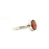 Garnet 6X8 Oval Triquetra Silver