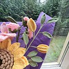 Gehaakte zonnebloem lily boeket