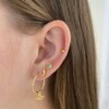Gold Plated Sun Turquoise Stud Earring