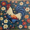 Haan - handgedrukte linosnede print