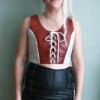 Handgemaakte corset top met veters