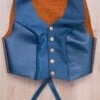 Handgemaakte leren gilet top