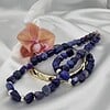 Handgemaakte sieraden set natuursteen - blauw