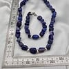 Handgemaakte sieraden set natuursteen - blauw
