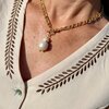 Handgemaakte statement zoetwater parelketting