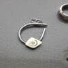 Helical, zilveren druppel hanger