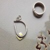 Helical, zilveren druppel hanger