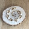 Herinnering & Hoop, Sieradenset van ketting, armband en oorbellen met Davidster en parels