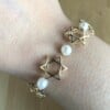 Herinnering & Hoop, Sieradenset van ketting, armband en oorbellen met Davidster en parels