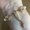 Herinnering & Hoop, Sieradenset van ketting, armband en oorbellen met Davidster en parels
