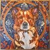 Hond - handgedrukte linosnede print