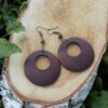 Houten oorbellen
