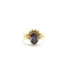 Iolite 6X8 Oval Triquetra Gold