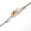 Ketting met papieren hanger, blauwe zeedistel, duurzaam sieraad