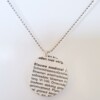 Ketting met papieren hanger, blauwe zeedistel, duurzaam sieraad