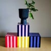 Kleurrijke handgemaakte houten blokken