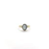 Labradorite 6X8 Oval Triquetra Gold