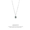 Labradorite Baguette Necklace Silver