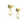 Labradorite Pearl Drop Earrings
