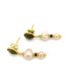 Labradorite Rose Pearl Drop Earrings