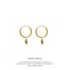 Lapis Lazuli Triquetra Mini Hoops Gold