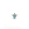 Larimar 6X8 Oval Triquetra Silver