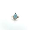 Larimar 6X8 Oval Triquetra Silver